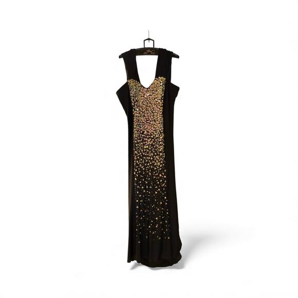 By Johnny Black Maxi Dress with Silver Accents - Picture 2 of 4